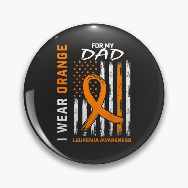 Item preview, I Wear Orange For My Dad Leukemia Awareness American Flag  designed and sold by Miriam Brayan.