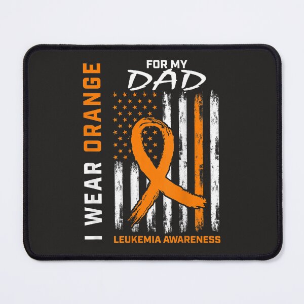 Item preview, I Wear Orange For My Dad Leukemia Awareness American Flag designed and sold by Miriam Brayan.
