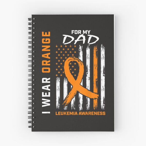 Item preview, I Wear Orange For My Dad Leukemia Awareness American Flag  designed and sold by Miriam Brayan.