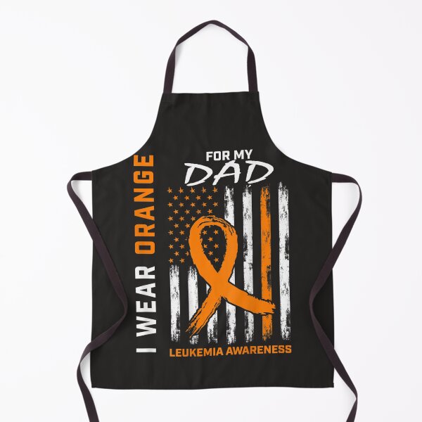 Item preview, I Wear Orange For My Dad Leukemia Awareness American Flag designed and sold by Miriam Brayan.