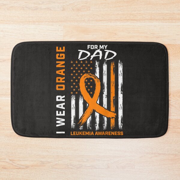 Item preview, I Wear Orange For My Dad Leukemia Awareness American Flag  designed and sold by Miriam Brayan.