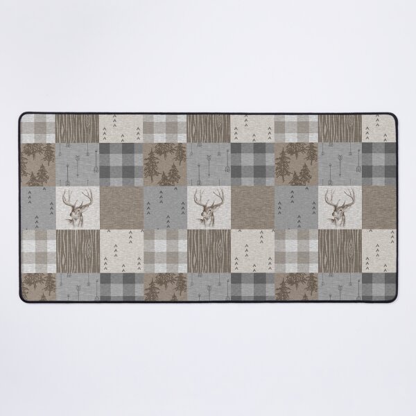Item preview, Deer Patchwork - Rustic Neutrals designed and sold by SugarPineDesign.
