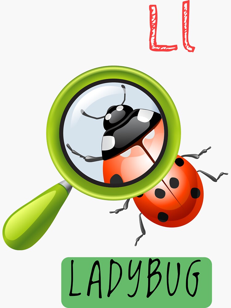 names-of-animals-l-for-ladybug-sticker-for-sale-by-eirene-zoe