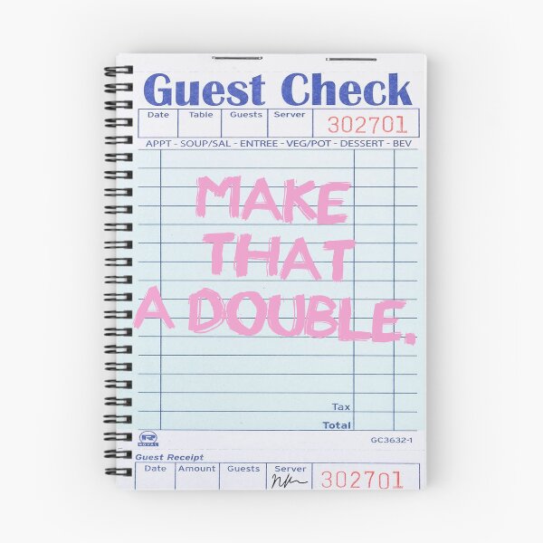 Item preview, double - GUEST CHECK @NIKKISBLING_ designed and sold by nicolekap29.
