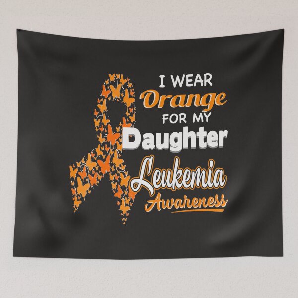 Item preview, I wear Orange for my Daughter  Leukemia Awareness 9 designed and sold by Miriam Brayan.