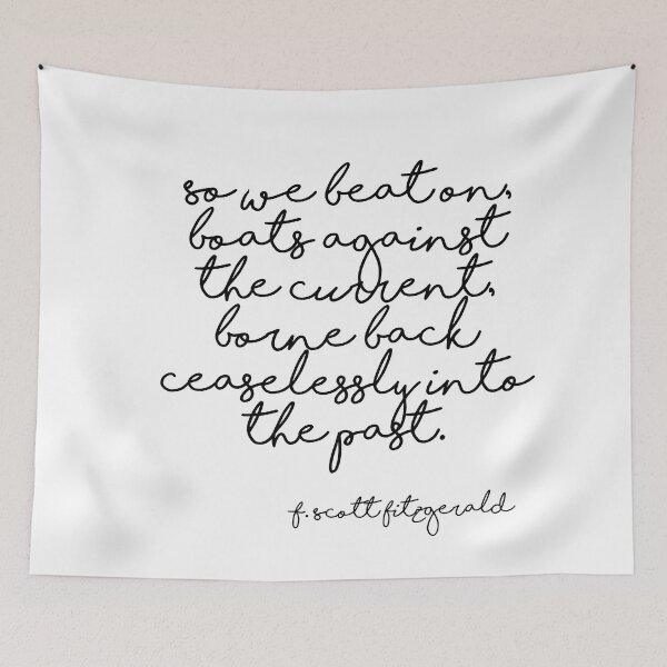 Item preview, Llevado incesantemente al pasado - cita de Fitzgerald designed and sold by peggieprints.