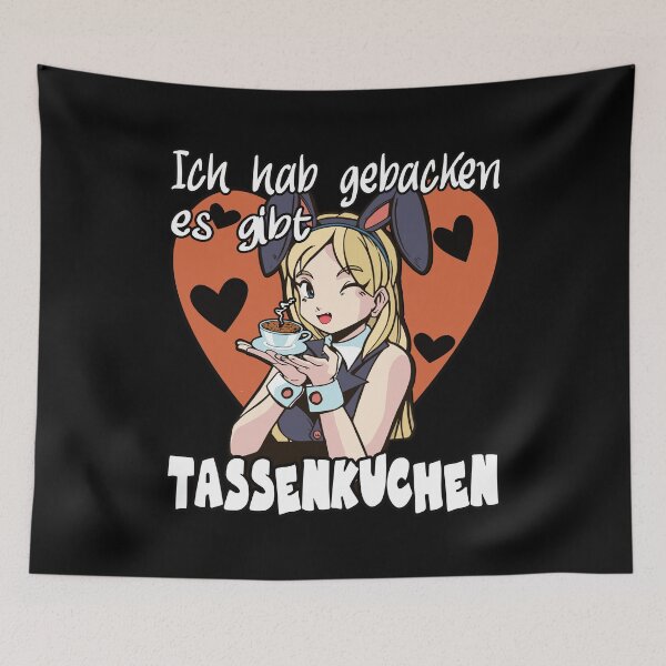 Item preview, Ich hab gebacken es gibt Tassenkuchen Anime Saying designed and sold by Merchandiser099.