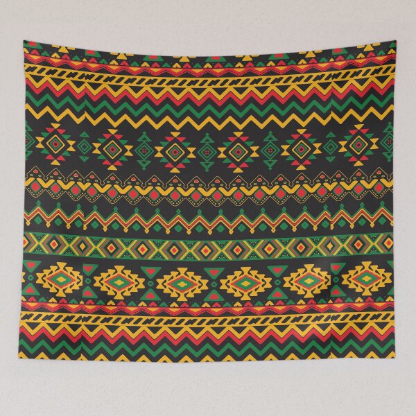 Item preview, African Pattern Design |Red Black Green | zig zag design |  designed and sold by Designs By Carol Denise.