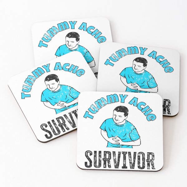 Item preview, Tummy Ache Survivor Funny Man Holding Stomach designed and sold by 74ninetees.