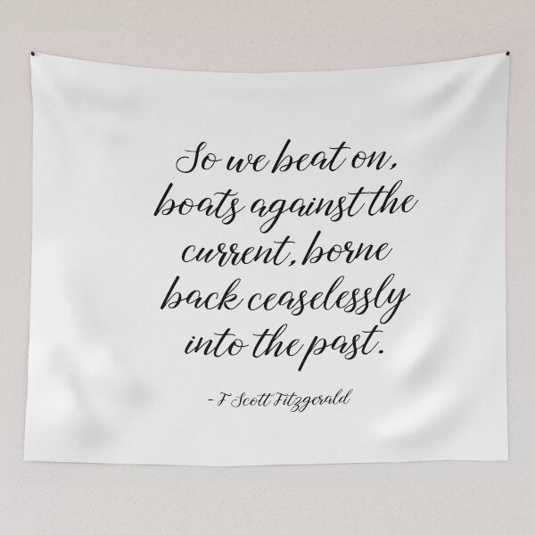 Item preview, Boats against the current - Fitzgerald quote designed and sold by peggieprints.