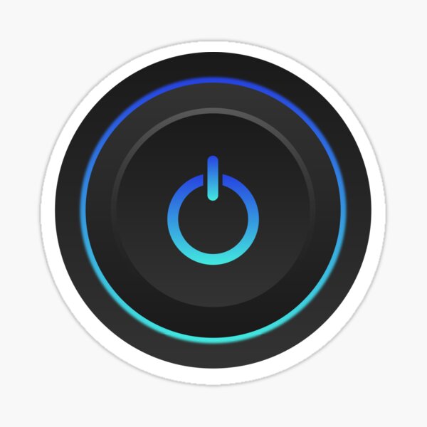 "Power Button" Sticker for Sale by ChameeraS Redbubble