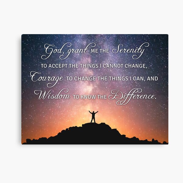 Item preview, Serenity Prayer - Version 2 #19 Bible Verse Religious Christian Scripture Canvas Wall Art Hanging Framed Poster Picture Clock Decor designed and sold by EdgyChristians.