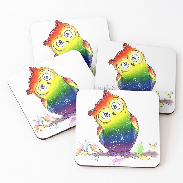 Item preview, Rainbow owl designed and sold by chidori.