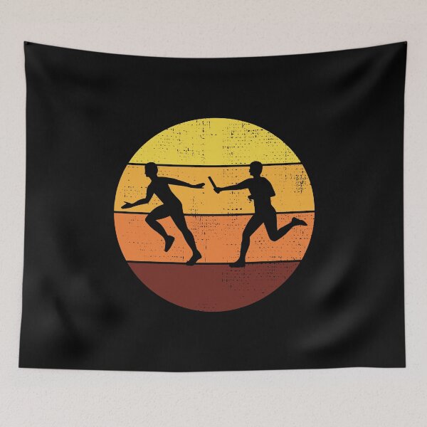 Item preview, Relay race run athlete track and field vintage retro designed and sold by CuteDesigns1.