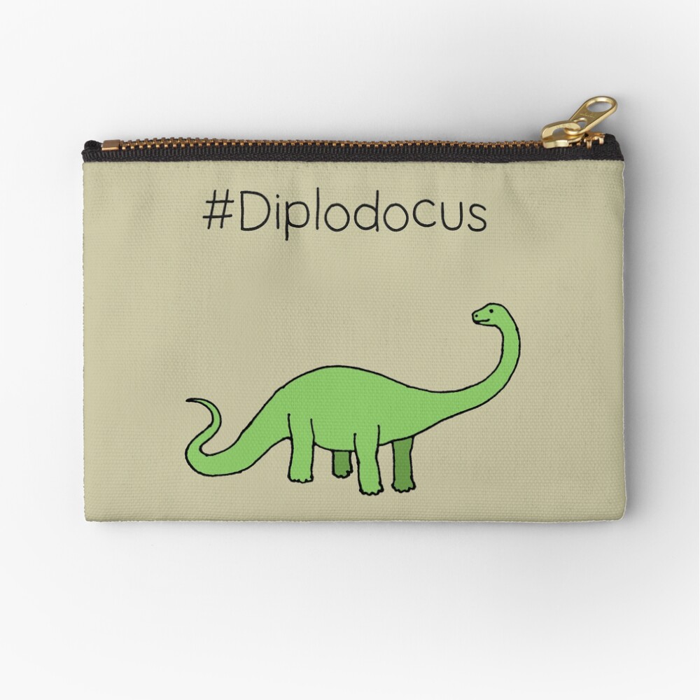#Diplodocus - dinosaur design by Cecca Designs Zipper Pouch