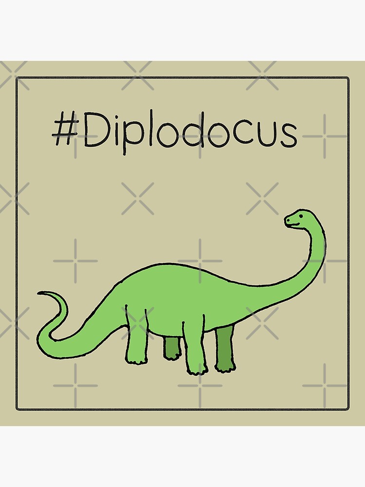 Thumbnail 3 of 3, Poster, #Diplodocus - dinosaur design by Cecca Designs designed and sold by Cecca-Designs.