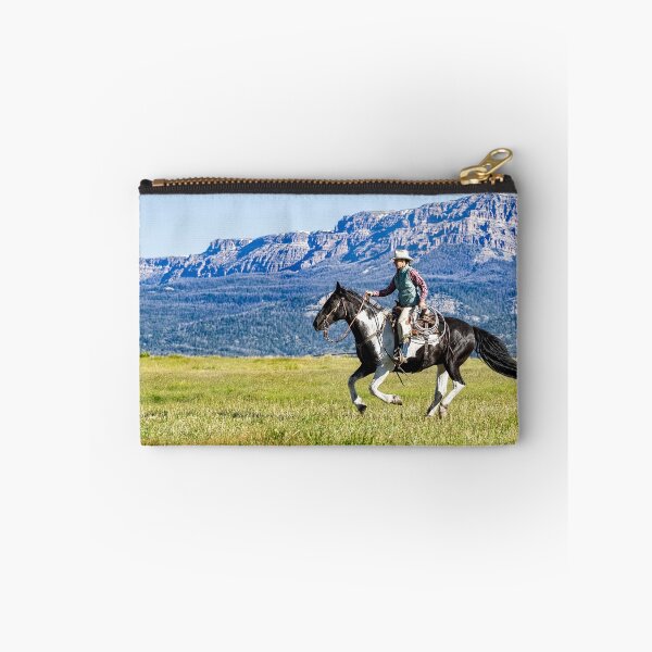 Item preview, Cowgirl Riding in Wyoming's Absaroka Range designed and sold by Kay Brewer.