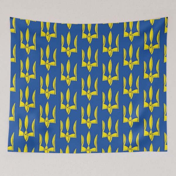 Item preview, Stylized Tryzub Ukraine coat of arms • Yellow designed and sold by boozkova-vorona.