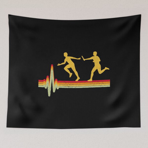 Item preview, Relay race run athlete track & field heartbeat designed and sold by CuteDesigns1.