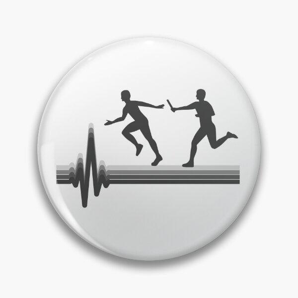 Item preview, Relay race run athlete track & field heartbeat designed and sold by CuteDesigns1.