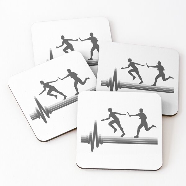 Item preview, Relay race run athlete track & field heartbeat designed and sold by CuteDesigns1.