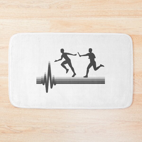 Item preview, Relay race run athlete track & field heartbeat designed and sold by CuteDesigns1.