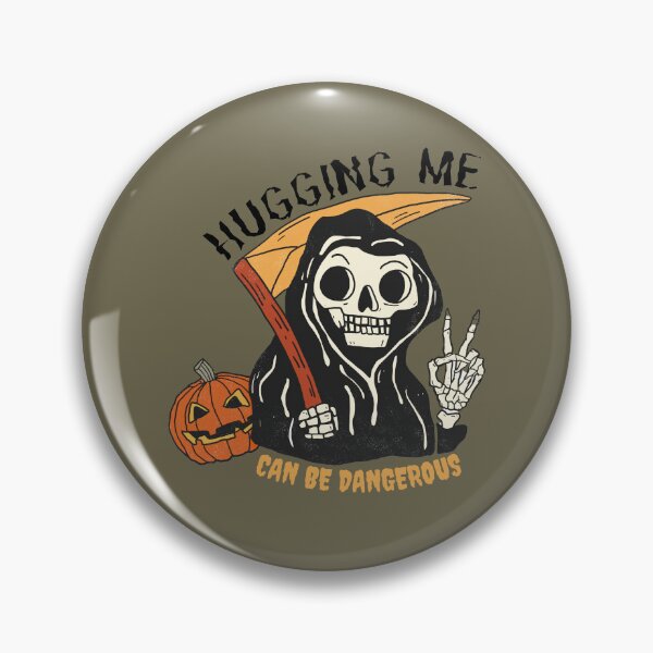 Item preview, Hugging me can be dangerous - Skeleton Halloween Peace sign designed and sold by RandomDel.