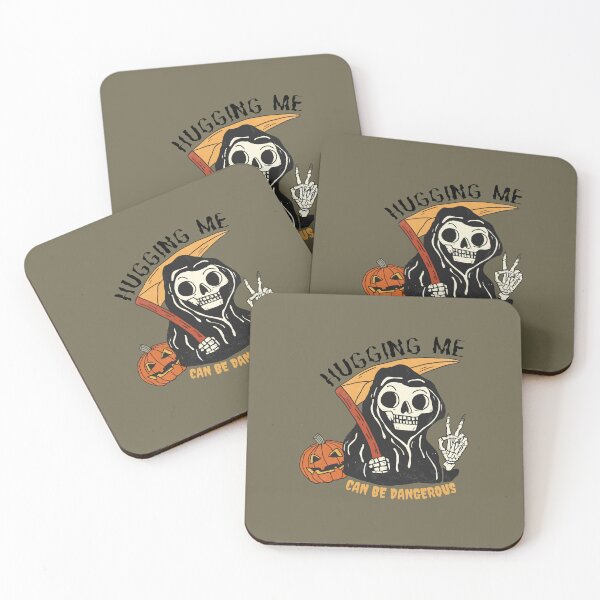 Item preview, Hugging me can be dangerous - Skeleton Halloween Peace sign designed and sold by RandomDel.