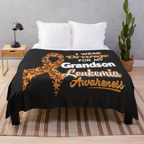 Item preview, I wear Orange for my Grandson  Leukemia Awareness  designed and sold by Miriam Brayan.