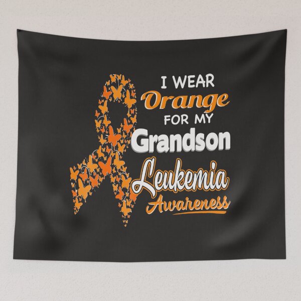 Item preview, I wear Orange for my Grandson  Leukemia Awareness  designed and sold by Miriam Brayan.