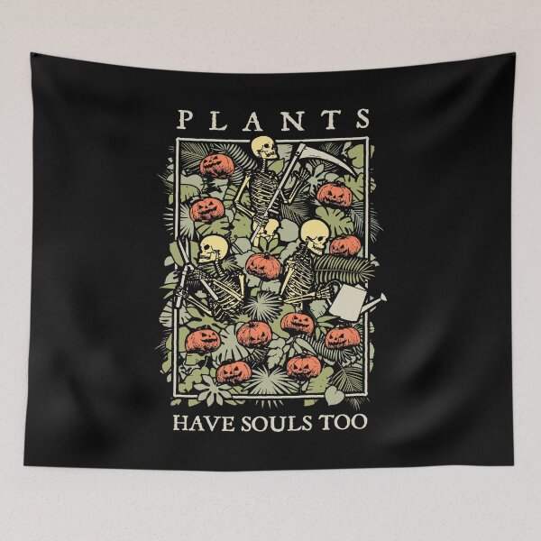 Item preview, Plants Have Souls Too Halloween Pumpkin Skeleton Gardener designed and sold by GrandeDuc.