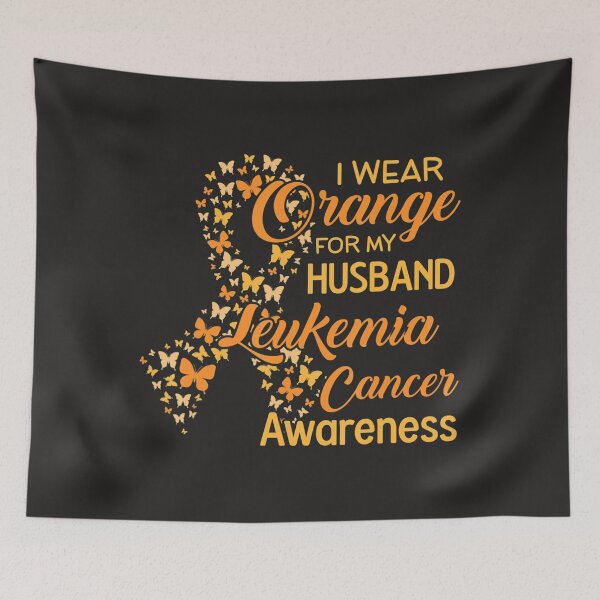 Item preview, I wear Orange for my Husband Leukemia Cancer Awareness  designed and sold by Miriam Brayan.