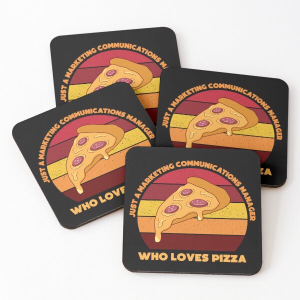 Item preview, Just a marketing communications manager who loves pizza, funny food lovers marketing communications manager job, humor, joke, meme, pizza lover designed and sold by SGS-.