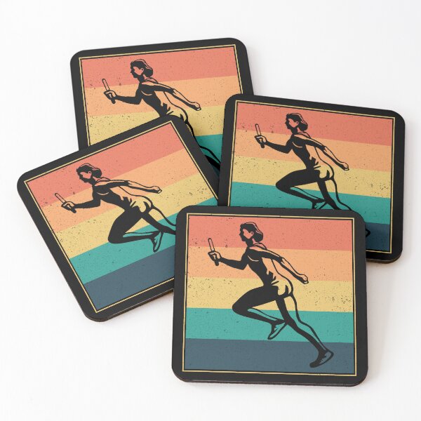 Item preview, Relay race run athlete track and field vintage retro designed and sold by CuteDesigns1.