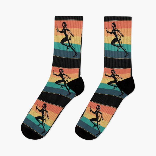 Item preview, Relay race run athlete track and field vintage retro designed and sold by CuteDesigns1.