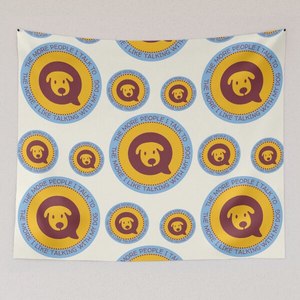 Item preview, More people I talk to my dog sarcastic slogan around dogs head designed and sold by WordStruggle.