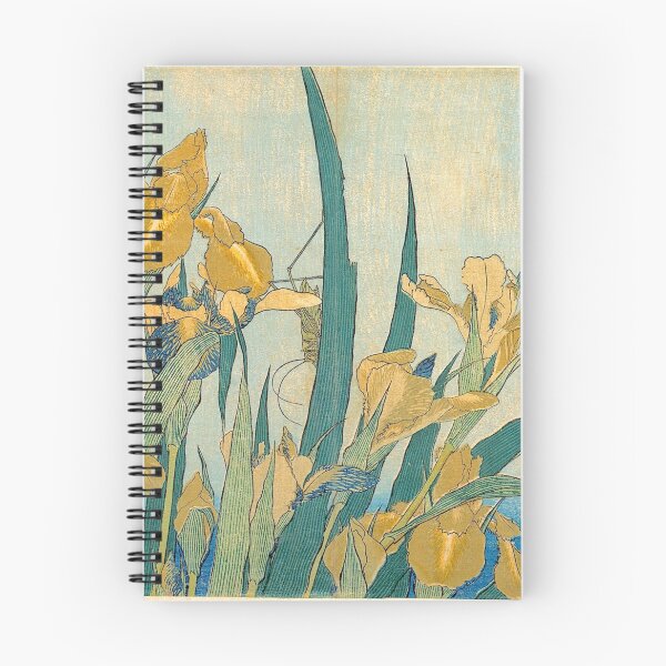 Item preview, Grasshopper and Iris - Katsushika Hokusai designed and sold by SimpleJoyStyle.