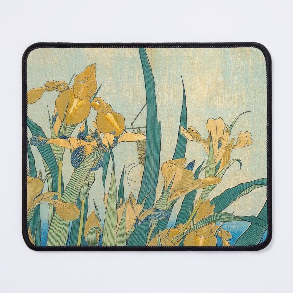 Item preview, Grasshopper and Iris - Katsushika Hokusai designed and sold by SimpleJoyStyle.