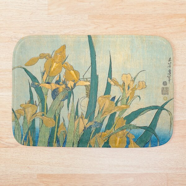 Item preview, Grasshopper and Iris - Katsushika Hokusai designed and sold by SimpleJoyStyle.