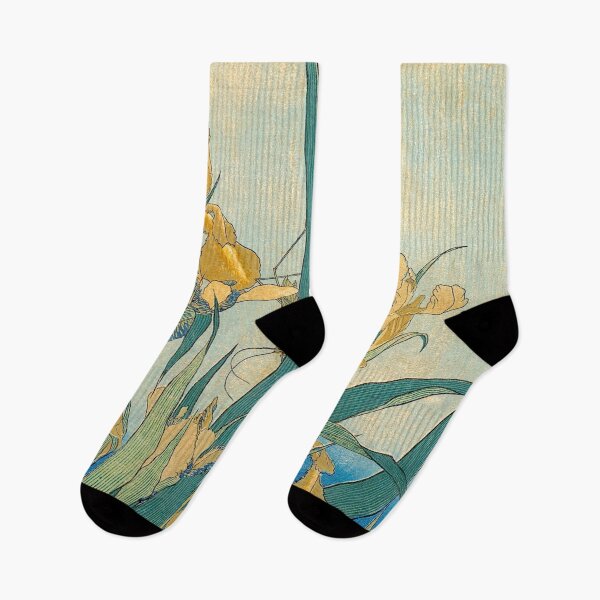 Item preview, Grasshopper and Iris - Katsushika Hokusai designed and sold by SimpleJoyStyle.