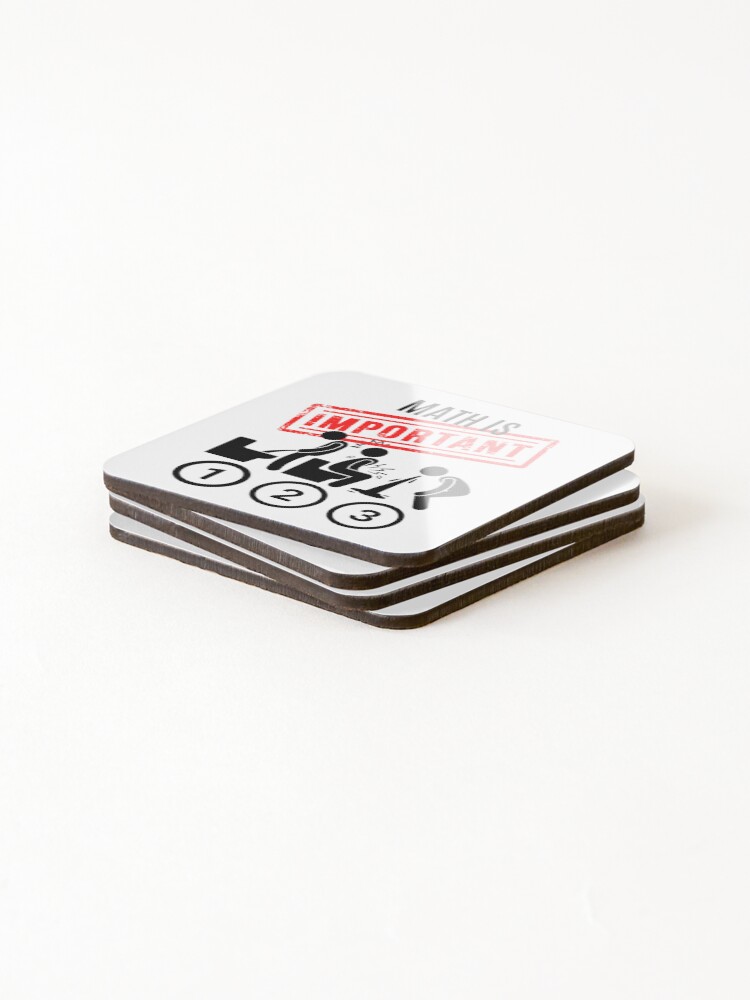 Thumbnail 4 of 5, Coasters (Set of 4), Math Genius designed and sold by SwejdDesign.