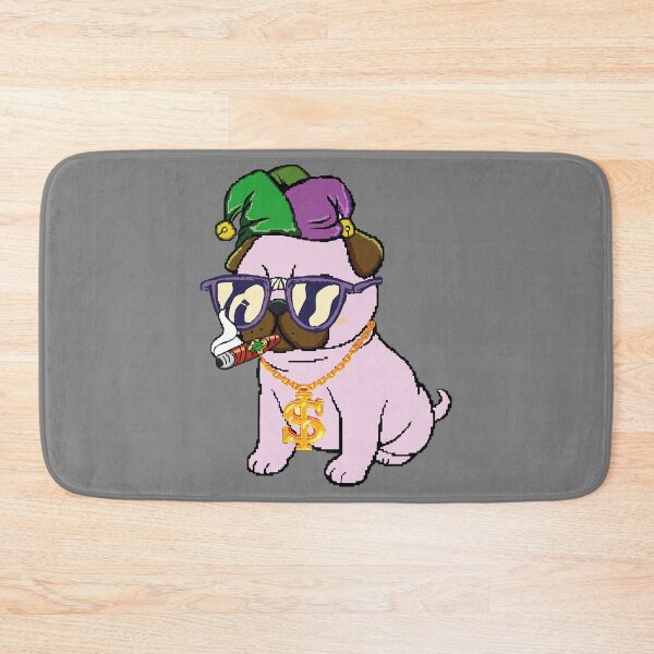 Item preview, Animal Bp Dog Doggy wearing a jester's hat while smoking designed and sold by YourLifeStyler.