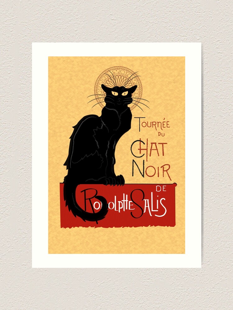 Le Chat Noir Poster Reproduction Art Print For Sale By Keltickat Redbubble