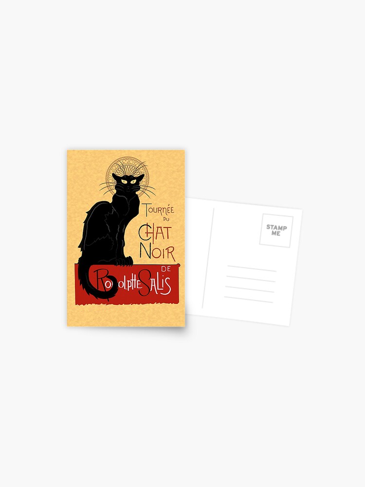 Le Chat Noir Poster Reproduction Postcard For Sale By Keltickat Redbubble