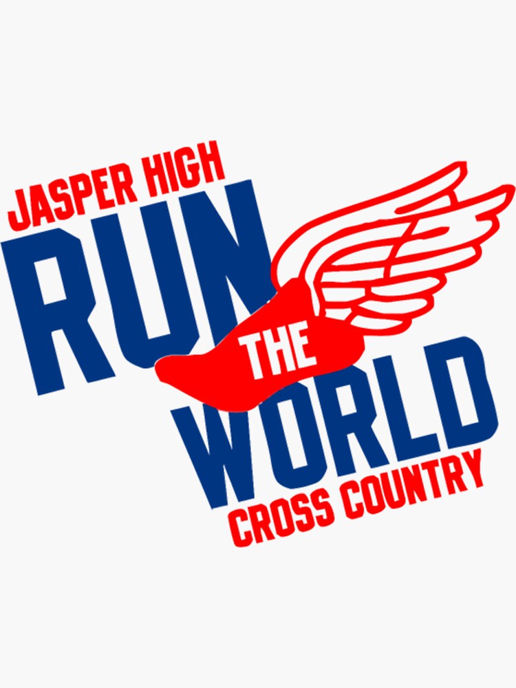 "Jasper High Run The World Cross Country" Sticker for Sale by