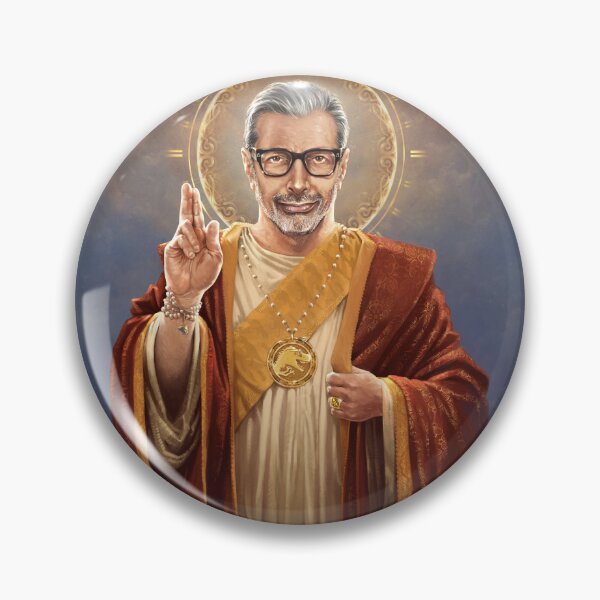 Vista previa del artículo con la obra «San Jeff de Goldblum, pintura religiosa original de Jeff Goldblum», diseñado y vendido por Vincent Carrozza.