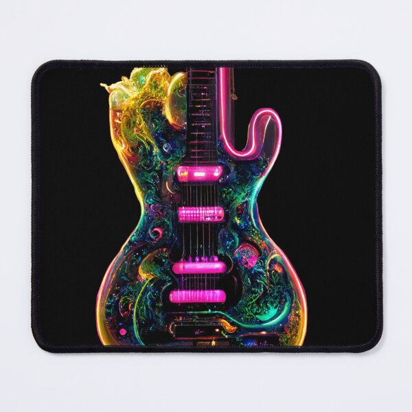 Item preview, Gfab Bfab Gen Ai FFab ABAI Surreal Trends Clothing Neon Electric guitar designed and sold by Surrealtrends.