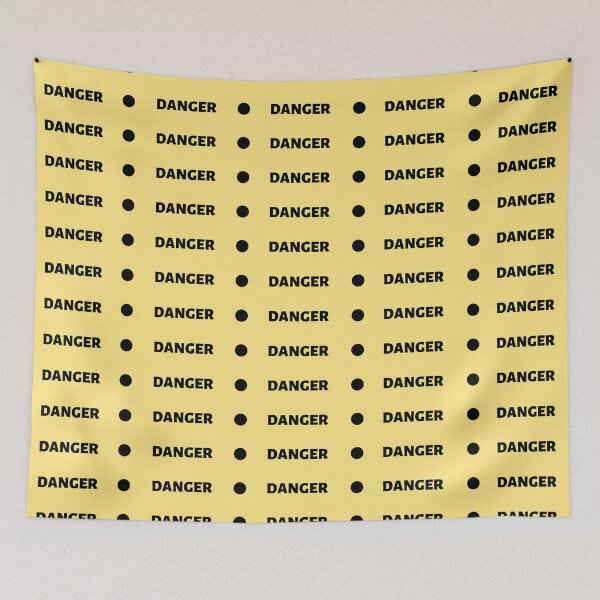 Item preview, Warning danger to attract attention. Black and yellow stripped line warning border.  designed and sold by Giree07.