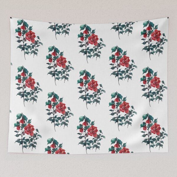 Item preview, Red Roses Watercolor Painting designed and sold by Leafbear Studio.