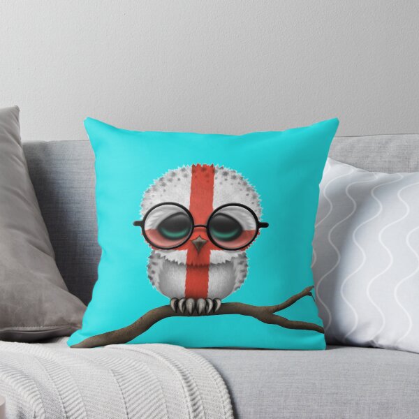 Item preview, Nerdy English Baby Owl on a Branch designed and sold by JeffBartels.